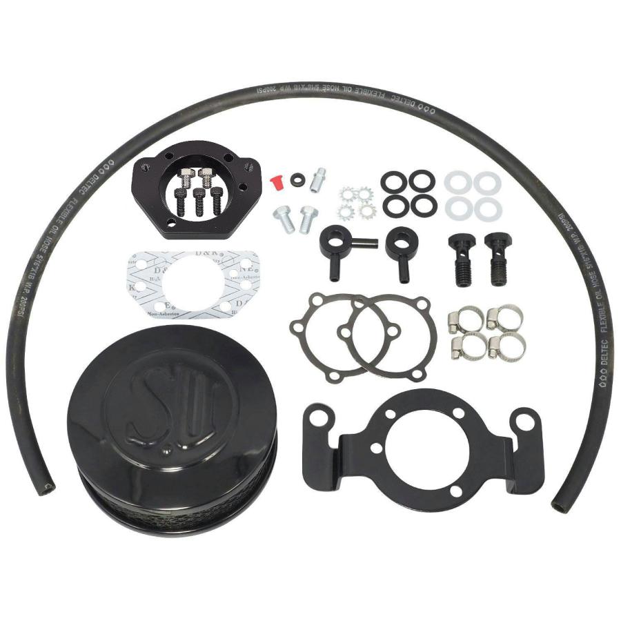 Harley Davidson CVキャブ用SUエアクリーナーキット ブラック 93