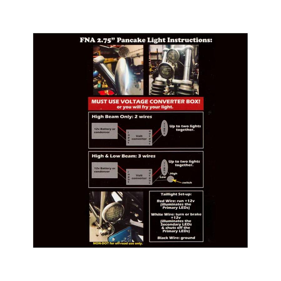 ＦＮＡ　２−３／４”　パンケーキヘッドライト　ハイ／ロービーム　クリアー | Harley Davidson | 04