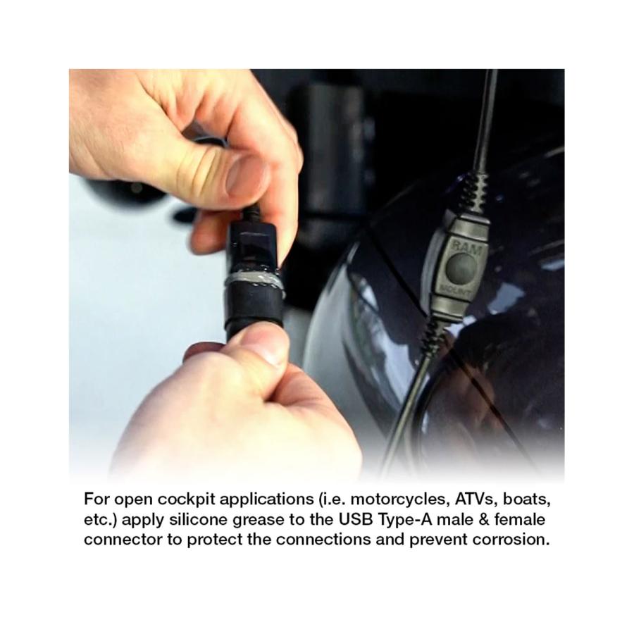 ＲＡＭ　ＭＯＵＮＴＳ　防水ワイヤレス充電Ｘグリップ　スマホホルダー | Harley Davidson | 04