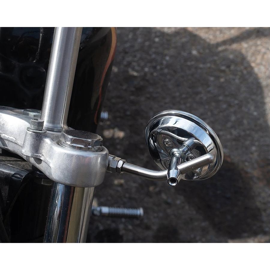Harley Davidson トリプルツリーマウント ラウンドミラー