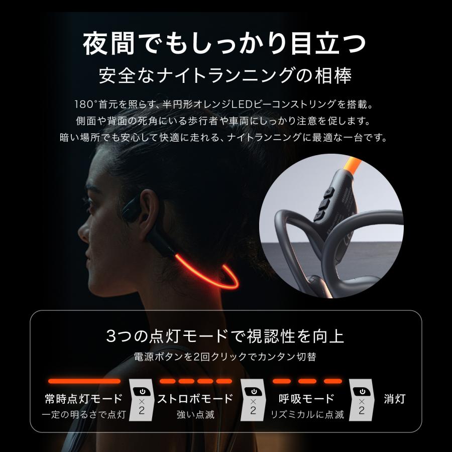 正規輸入品】HAKII LIGHT ワイヤレスイヤホン 光る オープンイヤー型