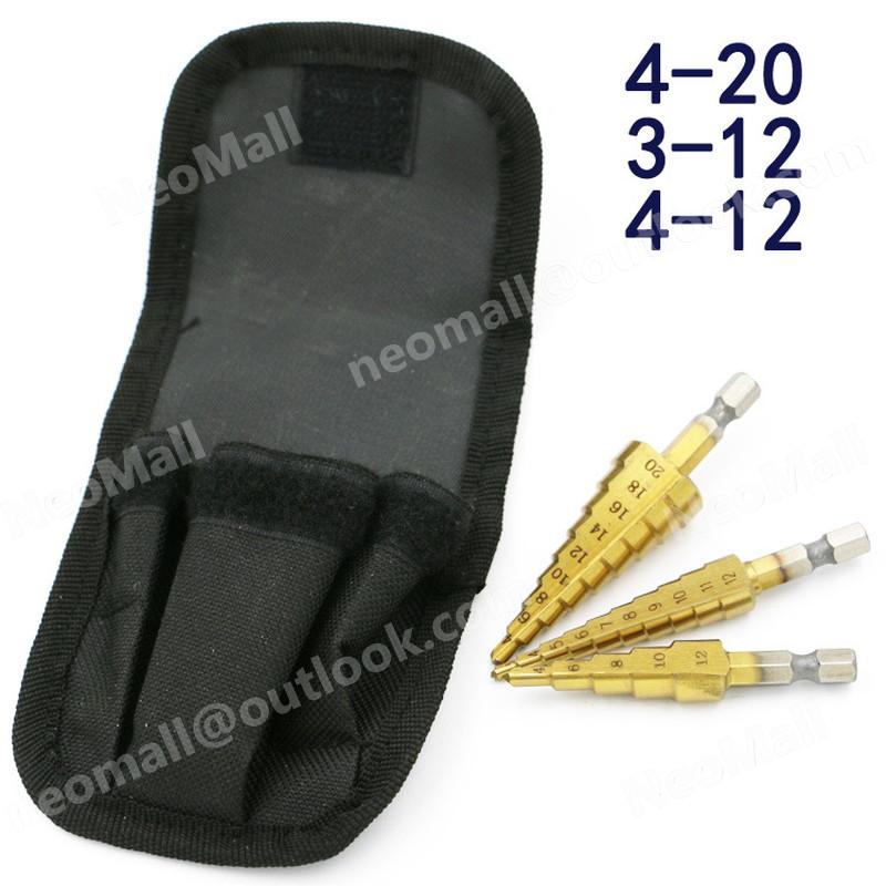 ステップドリル 3本セット タケノコ ドリル 六角軸 電動ドリル ドリル