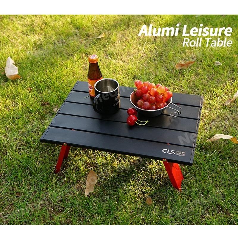 アウトドア テーブル アルミ ロールテーブル ブラック キャンプ