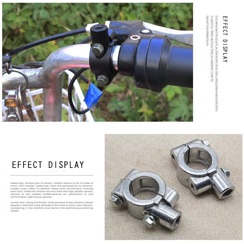 バイク ミラー ホルダー 2個セット ハンドル 22mm 汎用 クランプ