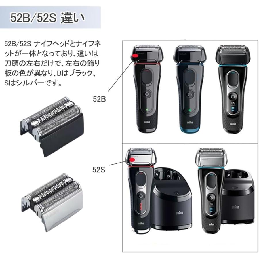ブラウン シェーバー 替刃 シリーズ5 互換品 52B 52S 網刃 内刃セット