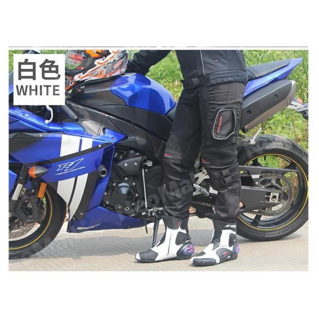 レーシングブーツ 118 ホワイト 27.5cm バイクブーツ 防水