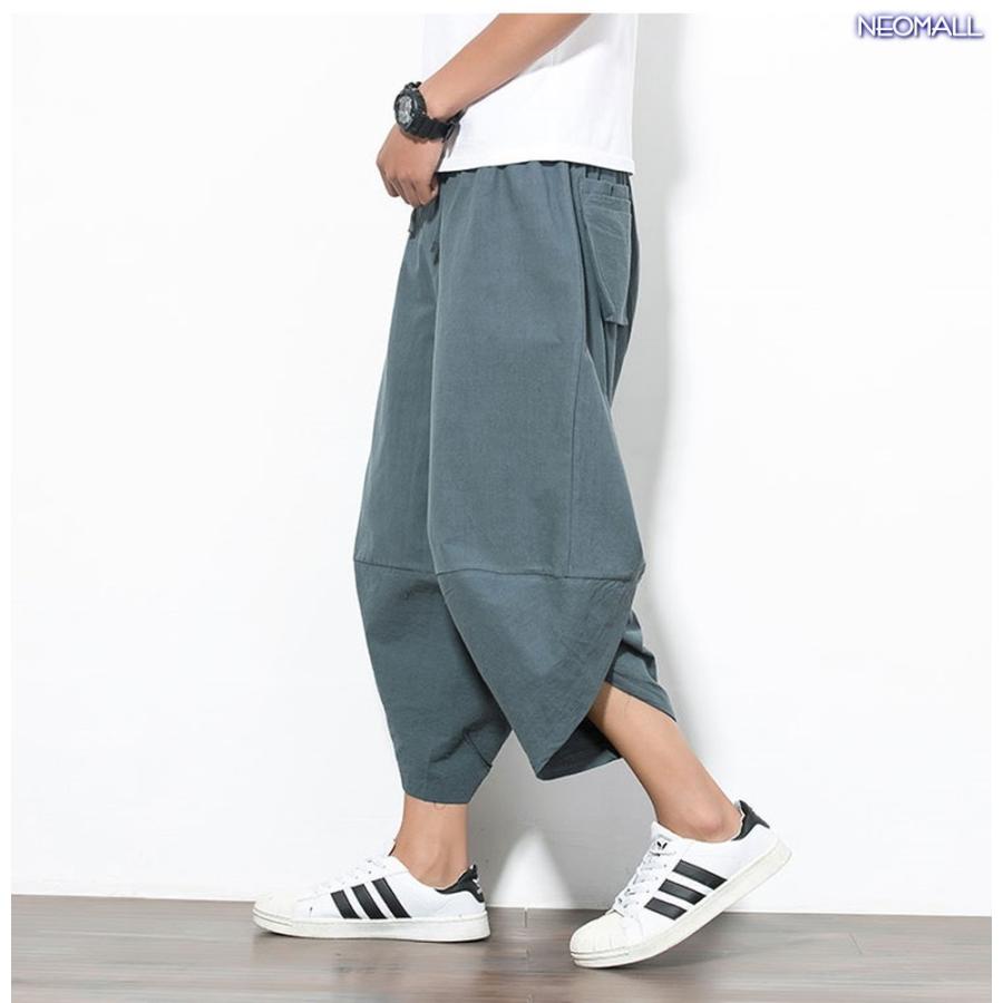 最初の  メンズ サルエルパンツ【339】 グレー カジュアル ヒップホップ パンツ