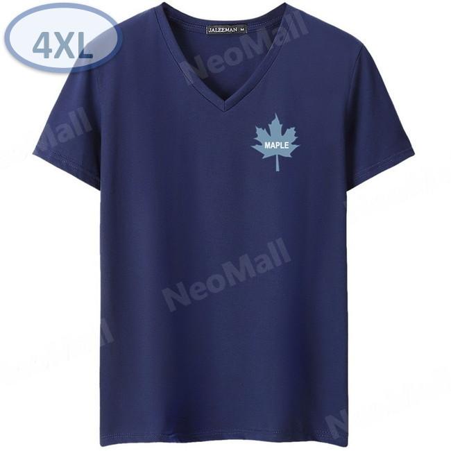 夏にピッタリ ☆ Vネック 半袖 Tシャツ【455】 ネイビー 4XLサイズ 