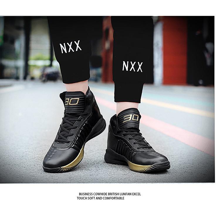 メンズ スニーカー ブラック × ゴールド 靴 シューズ 防滑 ランニング