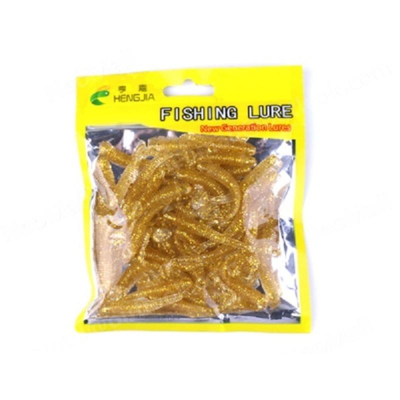 ソフトルアー ワーム シャッドテール ゴールド 2インチ 50個入り バス 根魚 アジ メバル 穴釣りに 釣具 釣り用品 福袋特集