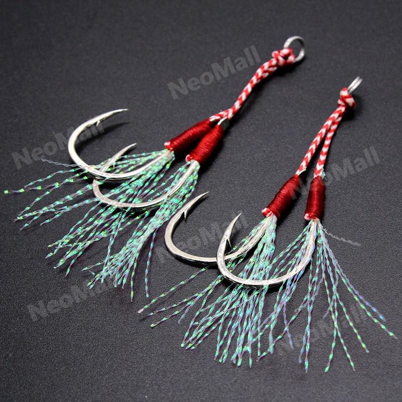 アシストフック ダブル Sサイズ 20本セット メタルジグ フック 伊勢尼