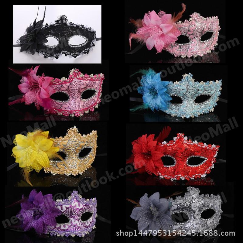 高品質☆魅惑的 フェザー アイマスク 【031・ブラック】 仮面 仮装