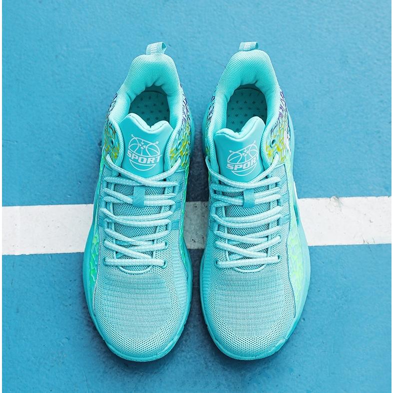 メンズ スニーカー ライトブルー 靴 シューズ 防滑 バスケットシューズ