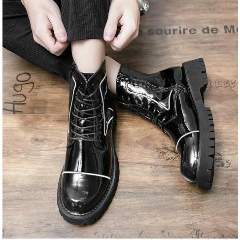 benesu ブラックレザー ハイカットスニーカー ジッパー付き CONVERSE