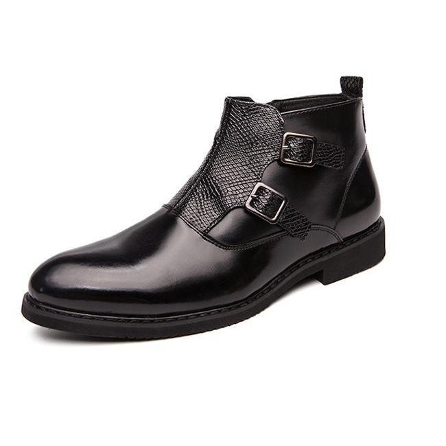 サイドジッパー付き メンズ ビジネス レザー シューズ ブラウン 革靴 靴 カジュアル 屈曲性 通勤 軽量 インポート品【n151】 サイドジッパー付き メンズ ビジネス レザー シューズ ブラウン 革靴