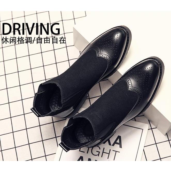 サイドゴア メンズ ビジネス レザー シューズ ブラック 革靴 靴