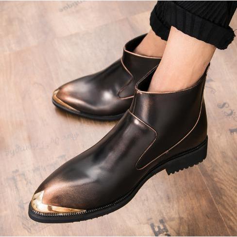 メンズ ビジネス PUレザー シューズ ゴールド 革靴 靴 カジュアル 屈曲性 通勤 軽量 インポート品【n160】 メンズ ビジネス PUレザー シューズ ゴールド 革靴 靴 カジュアル 屈曲