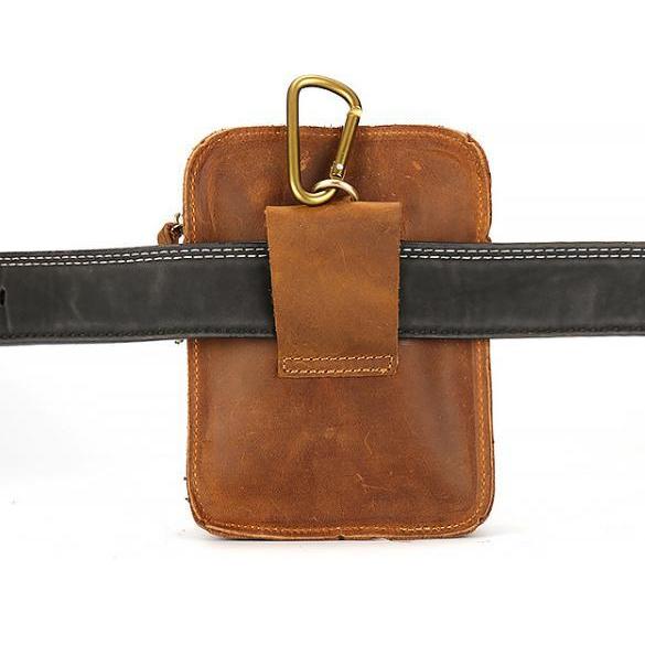 送料コミコミ☆ メンズ 本革 3wayバッグ ダークブラウン/ライトブラウン 牛革 ヒップバッグ ウェストポーチ ショルダーバッグ 多機能【n220】 送料コミコミ☆ メンズ 本革 3wayバッグ ダークブラウン/ライト