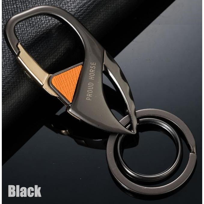 カラビナ 付き キーホルダー キーリング ダブルリング キーフック