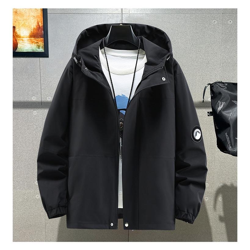 ブラックマウンテンパーカー フード付き フード付き マウンテンパーカー ジップアップ パーカー