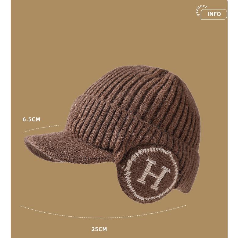 ツバ付き ニットキャップ ニット帽 帽子 アウトドア ユニセックス