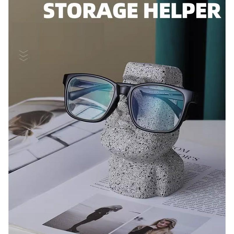 メガネスタンド 眼鏡スタンド モアイ 眼鏡ホルダ 眼鏡ディスプレイ