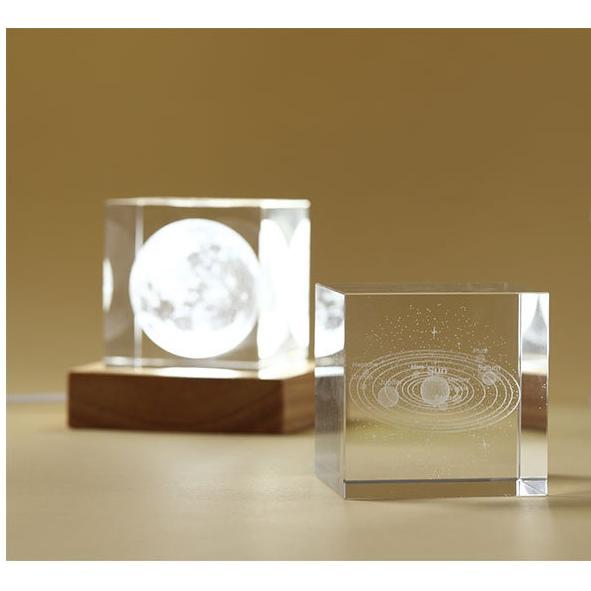 オシャレな置き物 クリスタルライト 4cm オブジェ 室内 雑貨 銀河系