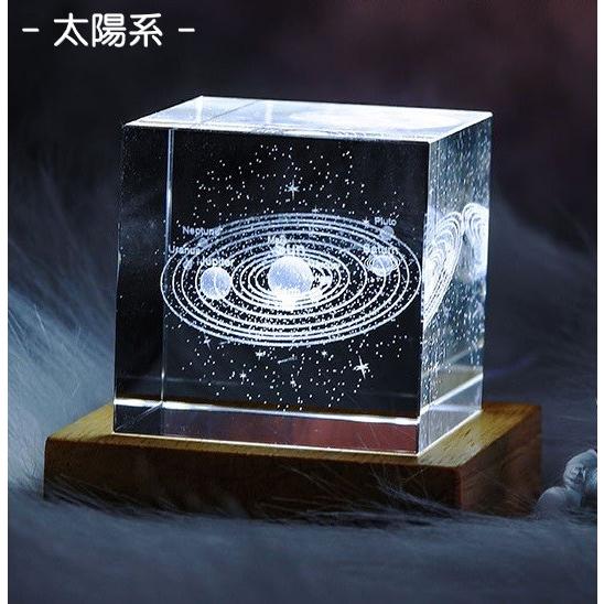 オシャレな置き物 クリスタルライト 4cm オブジェ 室内 雑貨 銀河系