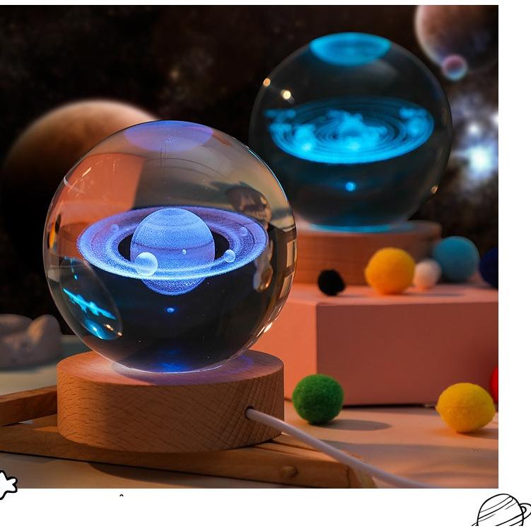 オシャレな置き物 クリスタルライト 6cm オブジェ 室内 雑貨