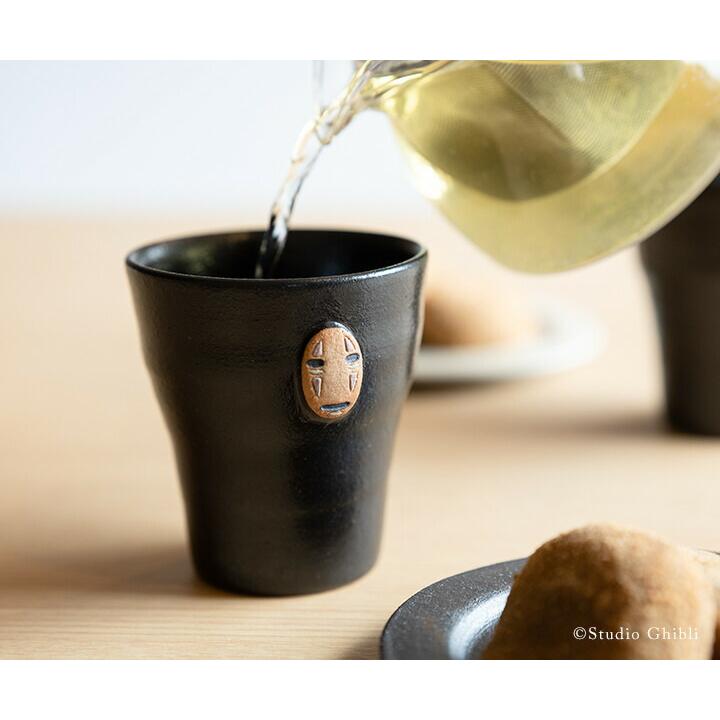 カオナシのフリーカップ 信楽焼 日本製 ジブリ作品 陶器 陶置物