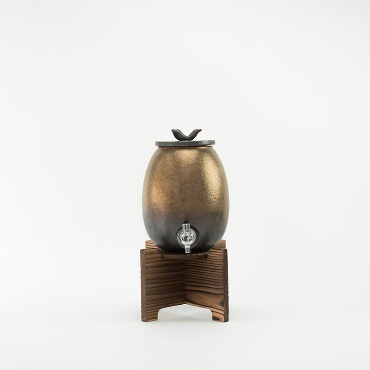 焼酎サーバー 金彩釉 2.2L 信楽焼 明山窯 おしゃれ 明山 和モダン 日本