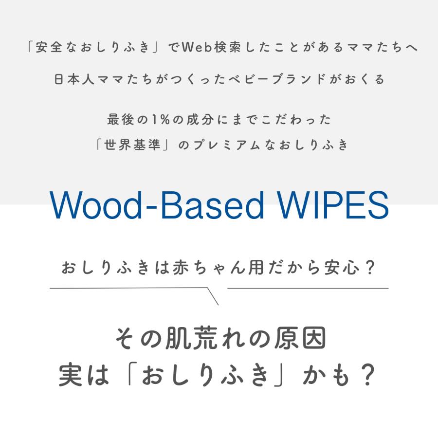 【60枚入】高級 おしりふき ギフト 出産祝い ネオママイズム 【Wood-Based WIPES】 厚手 大判 蓋付き おしり拭き ギフト おしりふきギフト 大容量 |  | 02