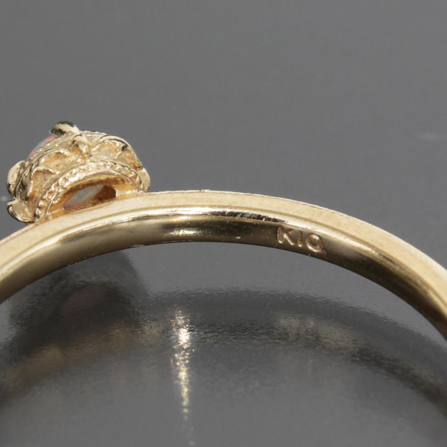 【agete】K10 オパールリング agete（アガット） レディースリング オパール指輪 K10YG 1E1086