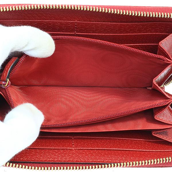 GUCCI トリコロール ロゴ レザー×キャンバス ラウンドファスナー 長財布 GUCCI (グッチ)GUCCI トリコロール ロゴ レザー×キャンバス