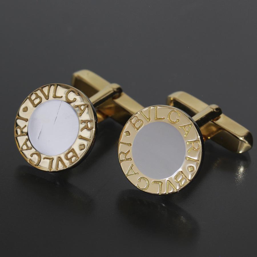 BVLGARI ブルガリブルガリ ゼロワン カフス K18YG×SS 金メイン メンズ  