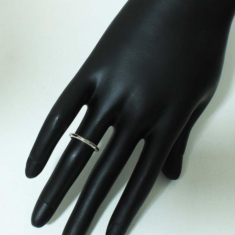 ティファニー ミルグレイン リング 6.5号 PT950 2mm D8735