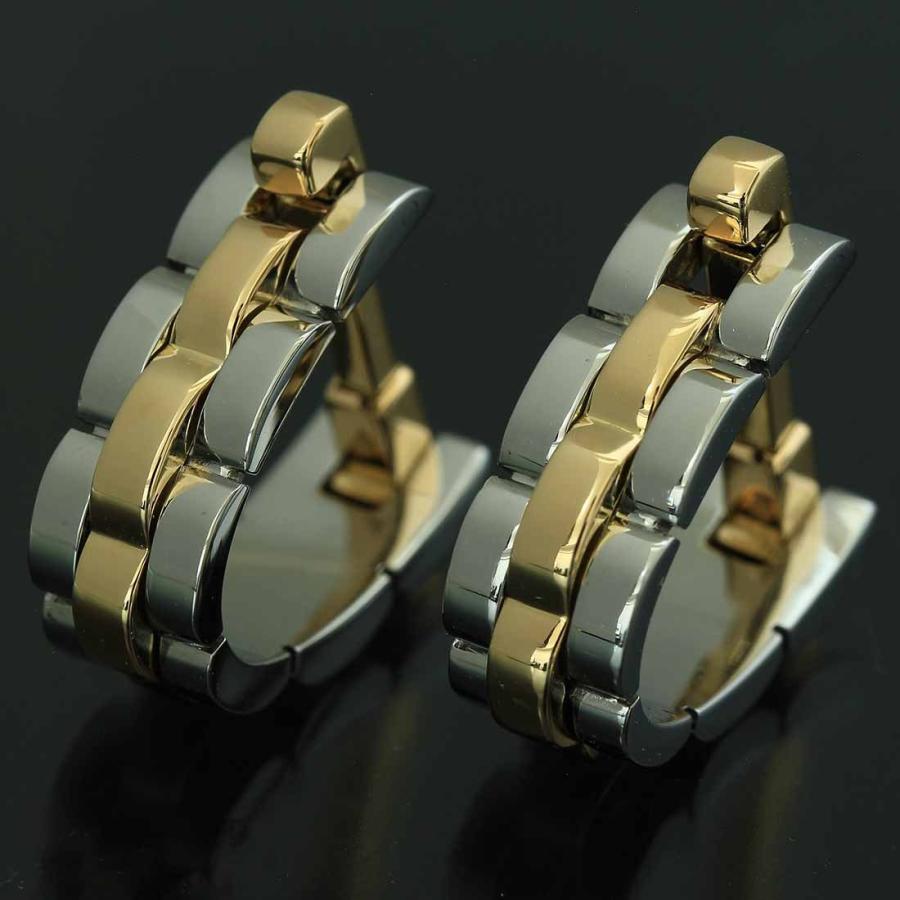 カルティエ Cartier パンテール カフス K18YG×ステンレス メンズ D9099 
