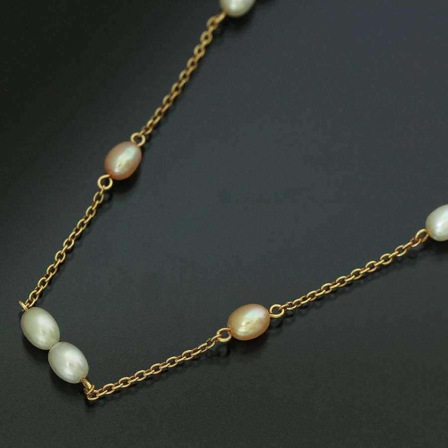 (タサキ)TASAKI 淡水パール3.8mm ネックレス K18YG D9249