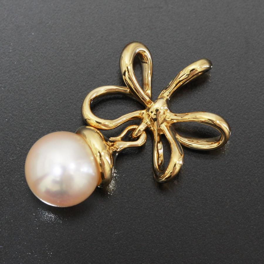 ティファニー ペンダントトップ アコヤパール7.1mm K18YG 2.1g D9555