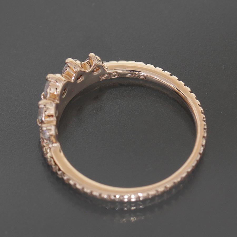 ete エテ 指輪 透明石 リング 3号 ピンクゴールド K10PG ete エテ 指輪 透明石 リング 3号 ピンクゴールド K10PG
