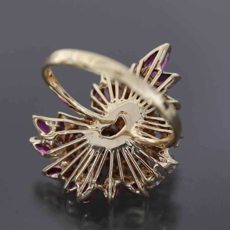 WALTHAM ウォルサム Waltham ルビーダイヤ リング 18号 K18YG 指輪  