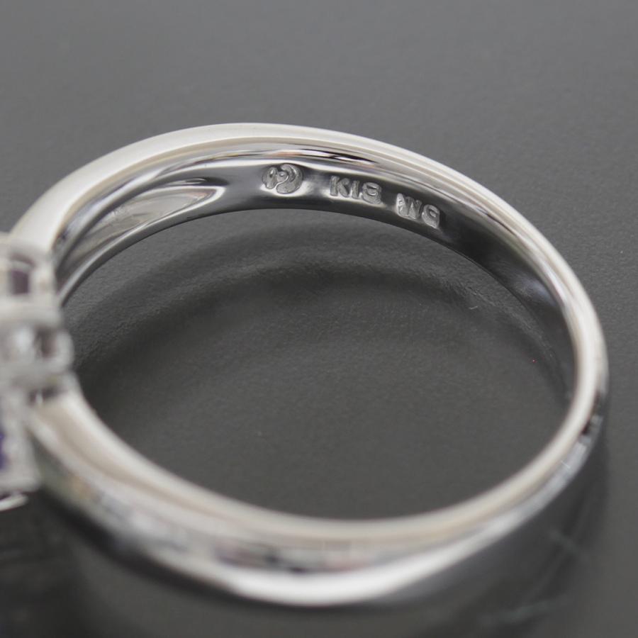 TASAKI（タサキ） アメジスト ダイヤ0.04ct リング 11号 K18WG E0719