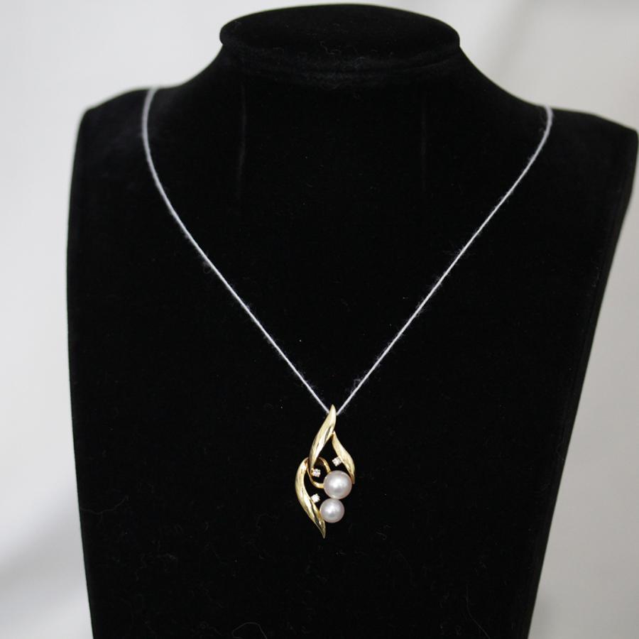 MIKIMOTO（ミキモト） アコヤパール6.7mm ペンダントトップ ダイヤ