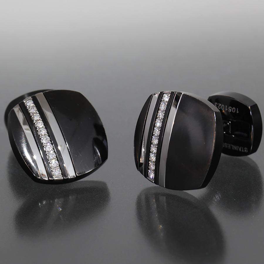CHAUMET ショーメ ダンディ ダイヤ カフス メンズ 黒セラミック  