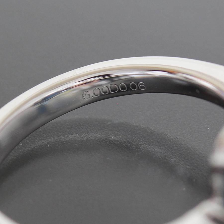 GSTV ジーエスティーブイ 青色石6ct ダイヤ0.06ctリング 13号 PT950  