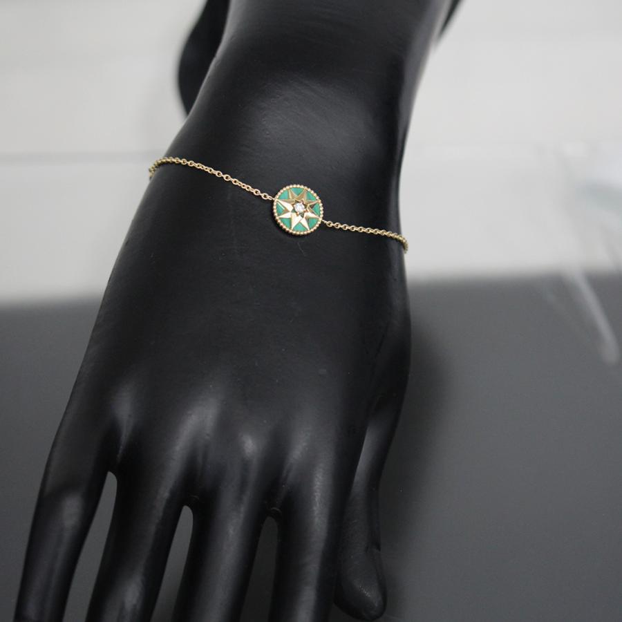 ディオール ローズデヴァン ダイヤブレスレッド 750YG グリーン E1069