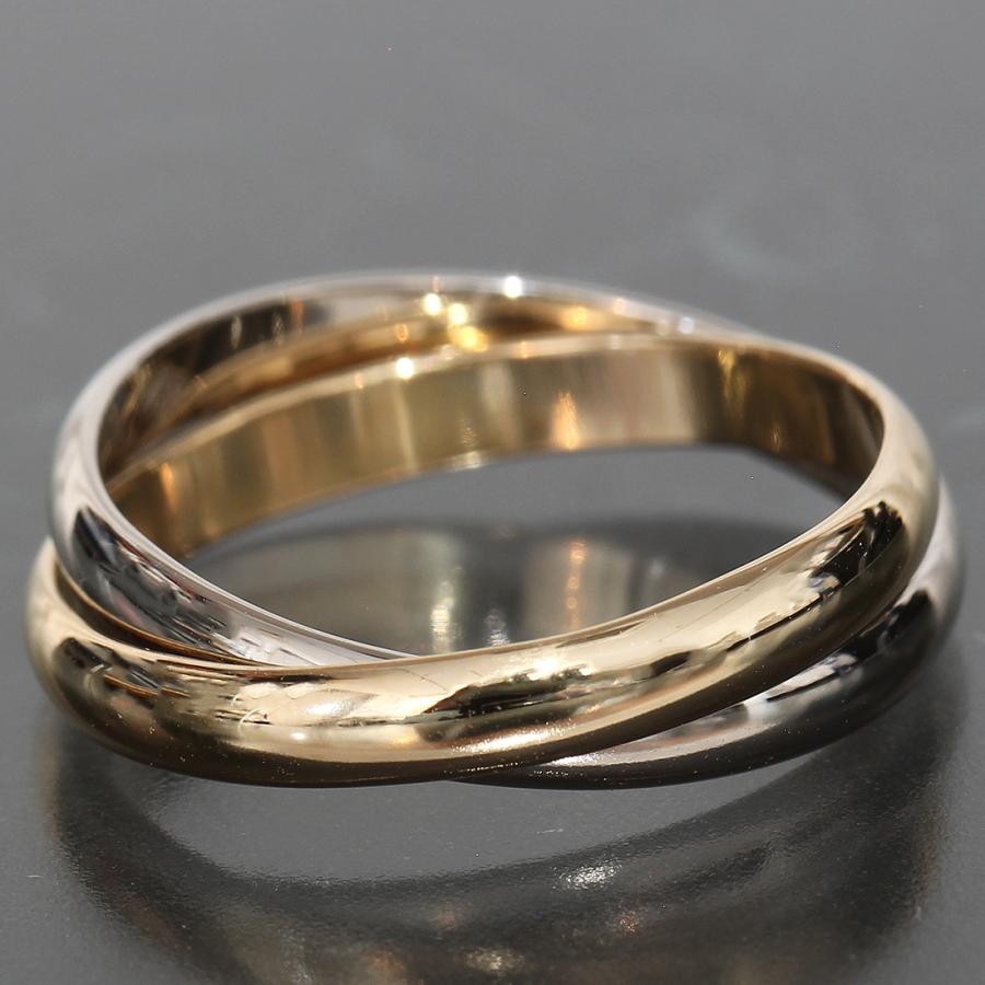 Cartier カルティエ 2連リング 750 K18YGWG 8号(48) トリニティ Cartier カルティエ 2連リング 750 K18YGWG 8号(48) トリニティ