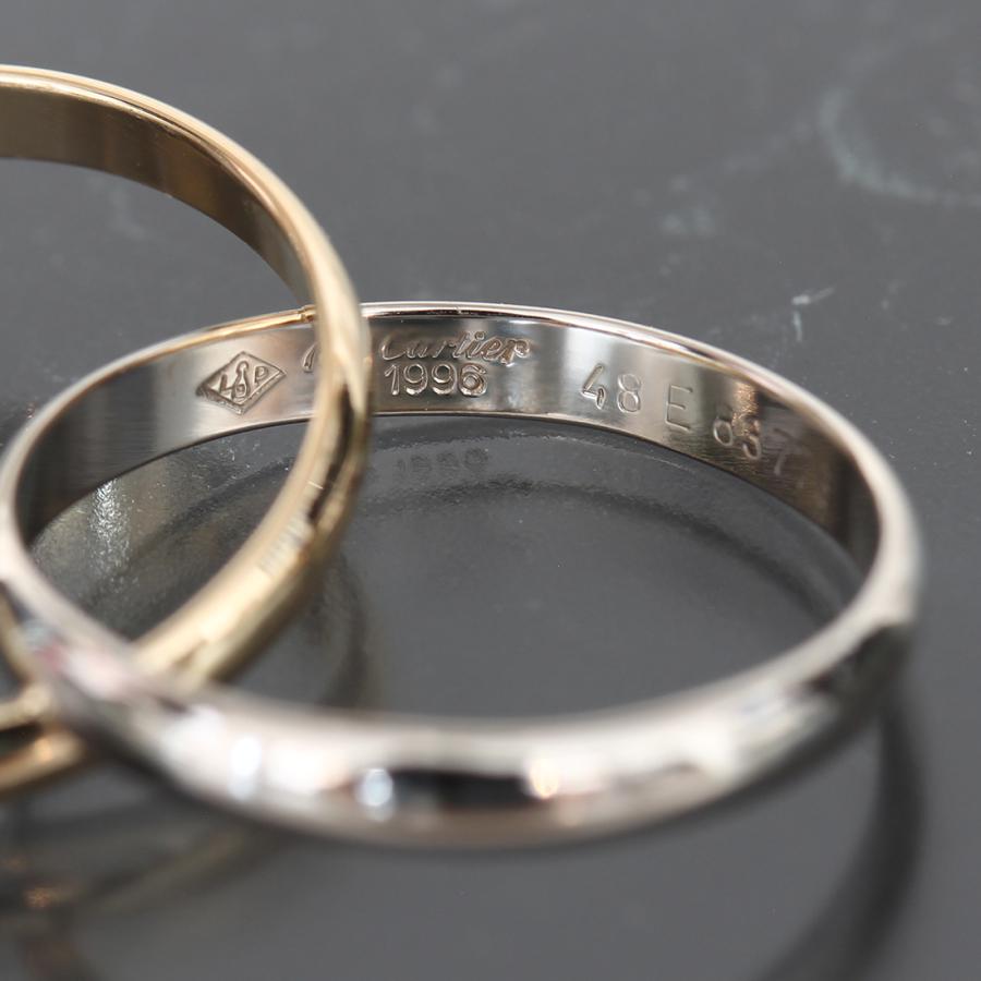 Cartier カルティエ 2連リング 750 K18YGWG 8号(48) トリニティ Cartier カルティエ 2連リング 750 K18YGWG 8号(48) トリニティ