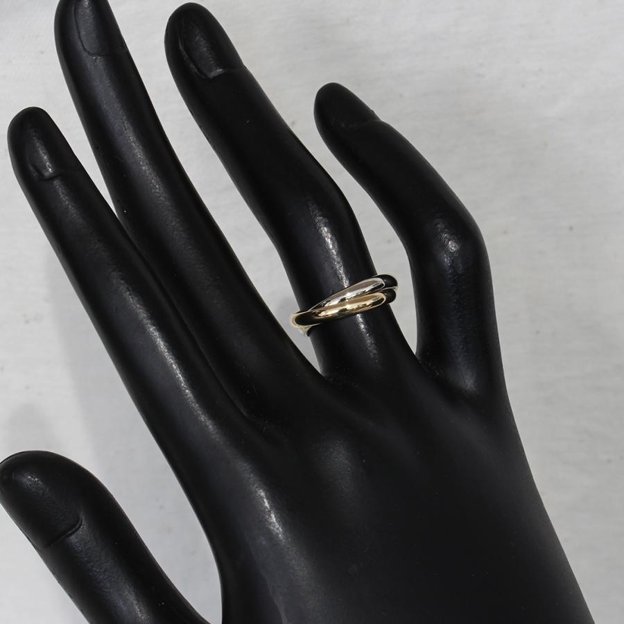 Cartier カルティエ 2連リング 750 K18YGWG 8号(48) トリニティ Cartier カルティエ 2連リング 750 K18YGWG 8号(48) トリニティ