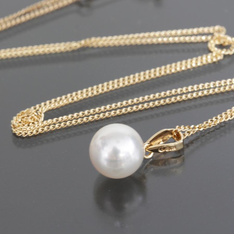 TASAKI タサキ アコヤパール 7mm ネックレス K18YG 1.9g E1117 